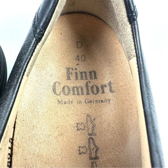 Finn Comfort Shoes Mens 7 Womens 9 Oxford Lace Up Black Leather Comfort Unisex - Picture 5 of 11